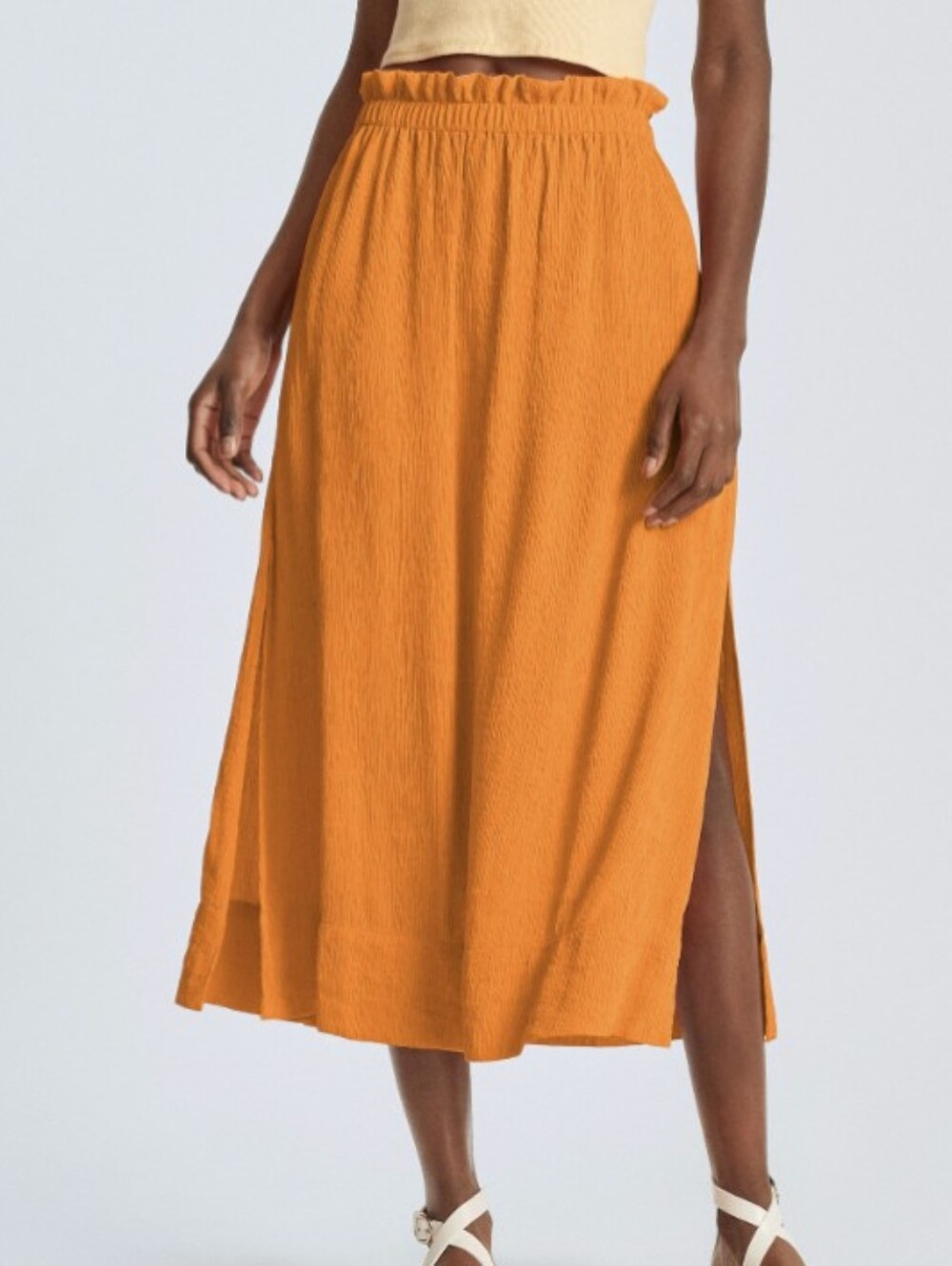 Everlane Naia Ripple gauze maxi skirt